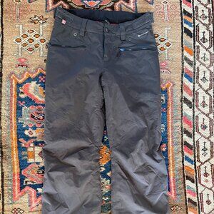 Flylow Women's insulated ski pants, size Small, dark grey